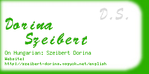 dorina szeibert business card